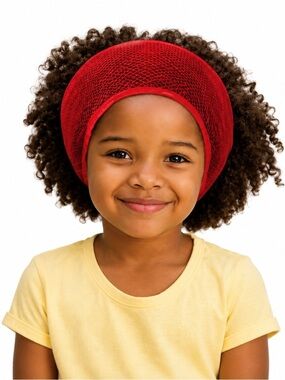 ANNIE PREMIUM KIDS EXTRA FIRM MESH HEAD WRAP - RED (NEW WITH TAGS)